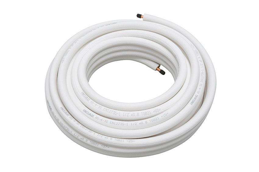 Kältemittelleitung Inoac Einzelrohr 1/2"  mit Isolation 30 Mtr. Rolle