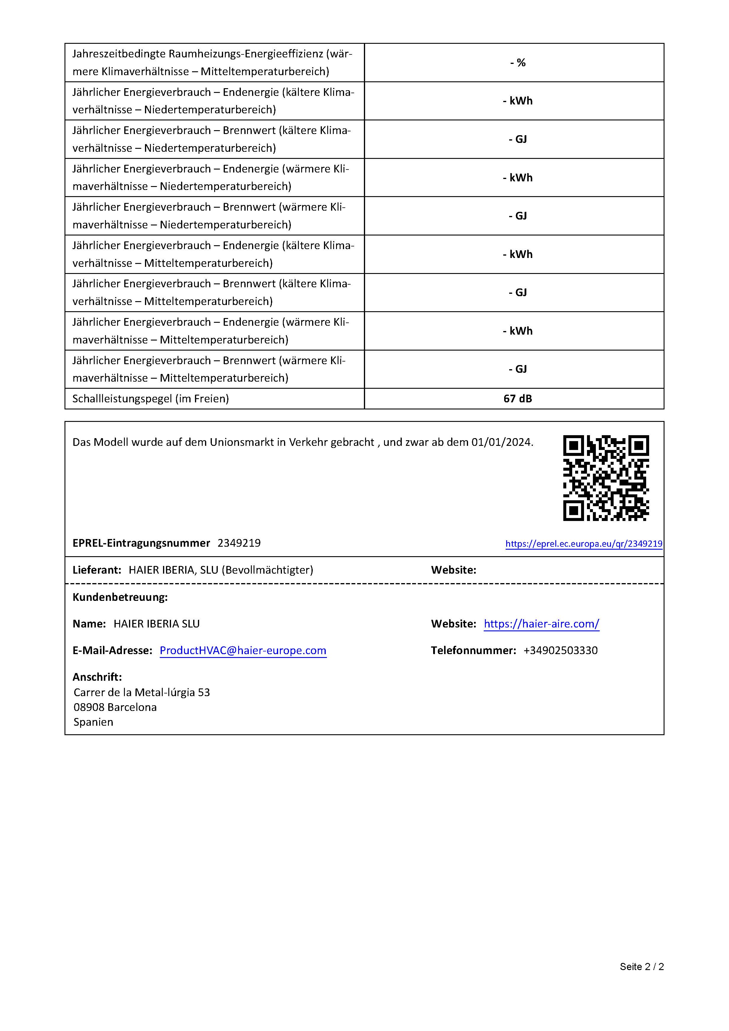 Wärmepumpe Monoblock Haier 12 KW, R290, inkl. Inbetriebnahme
