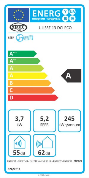 Argo Ulisse 13DCI Eco R32 Wifi, Mobiles Splitklimagerät Inverter