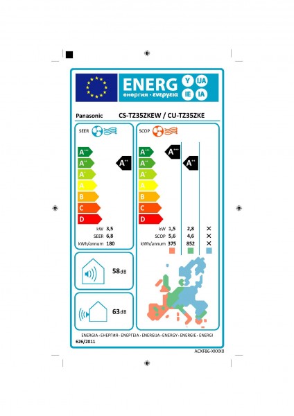 Panasonic Klimagerät SET KIT-CS-TZ35ZKEW/CU-TZ35ZKE