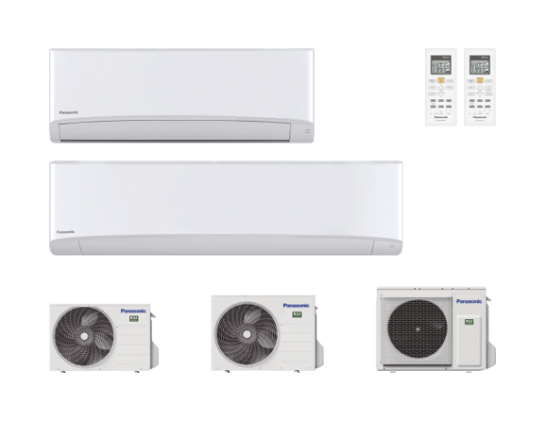 Panasonic Dual Inverter System Klimaanlage Serie Etherea R32 35+35+50