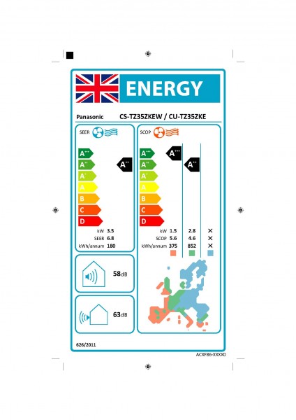 Panasonic Klimagerät SET KIT-CS-TZ35ZKEW/CU-TZ35ZKE