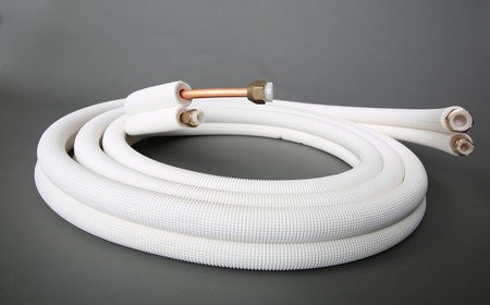 Kältemittelleitung, P-245, 1/4" und 1/2", gebördelt, 5 Meter