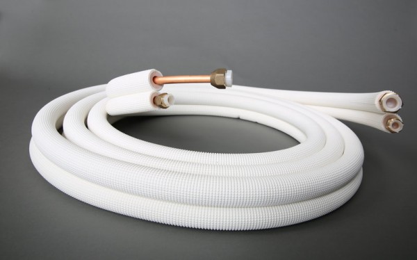 Kältemittelleitung, Kälteleitung, P-2415, 1/4" und 1/2", gebördelt, 15 Meter