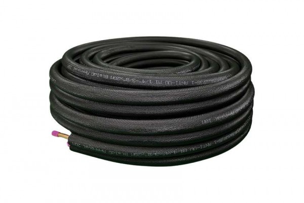 Kältemittelleitung LuftX Doppelrohr 1/4&quot; und 3/8&quot; mit Isolation 20 Mtr. Rolle
